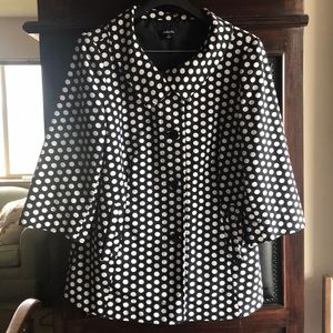 Rafaella Black blazer with white polka dots